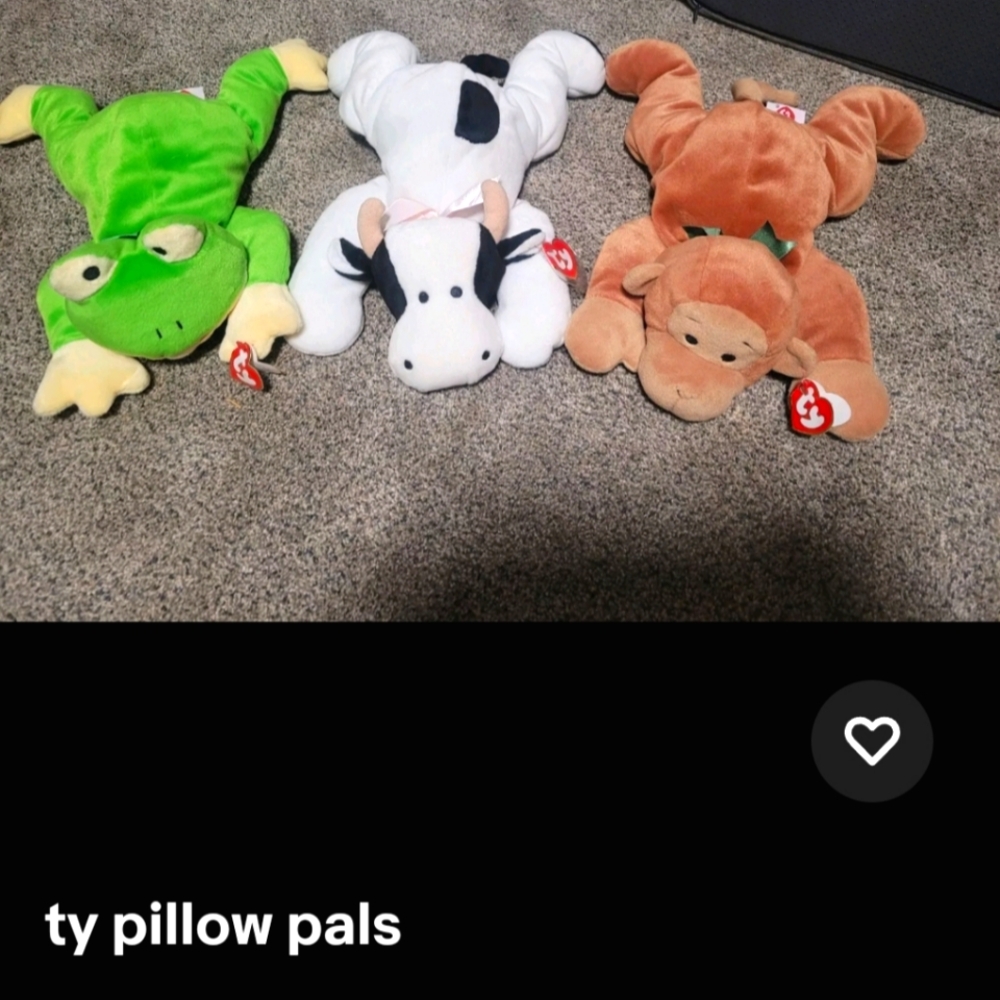 TY Pillow Pals Plush Set